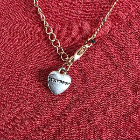 Betsey Johnson Black Cat Pendant Antique Gold Tone Necklace Rhinestone Rare 19' - Picture 6 of 12